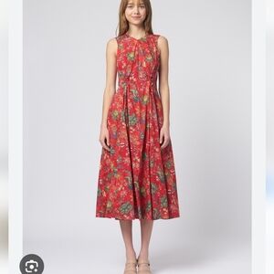 Ulla Johnson Red Floral Maxi Dress
